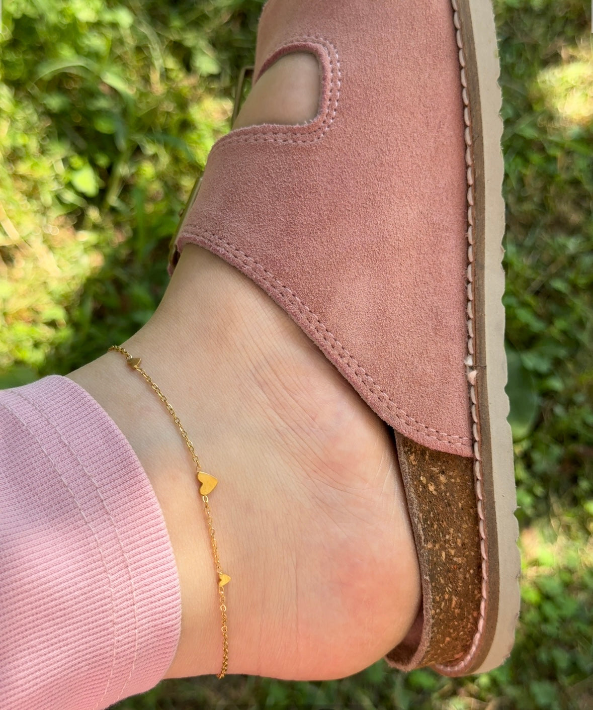 Dainty hearts anklet