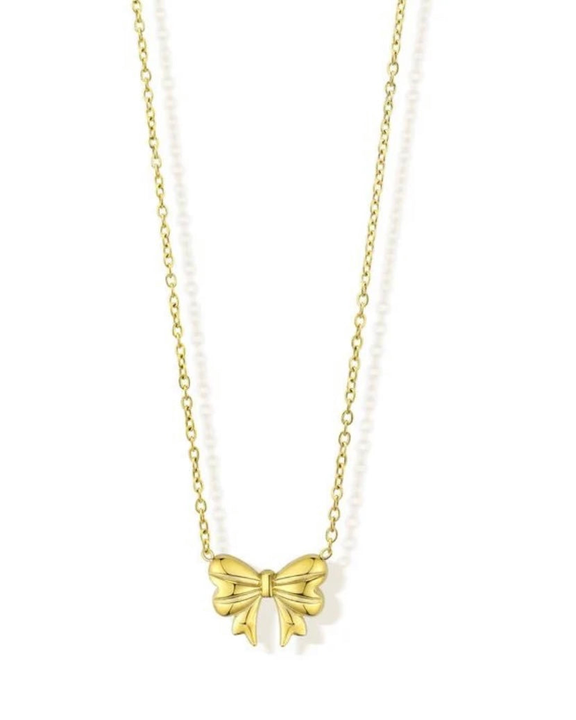 Eternal bow necklace