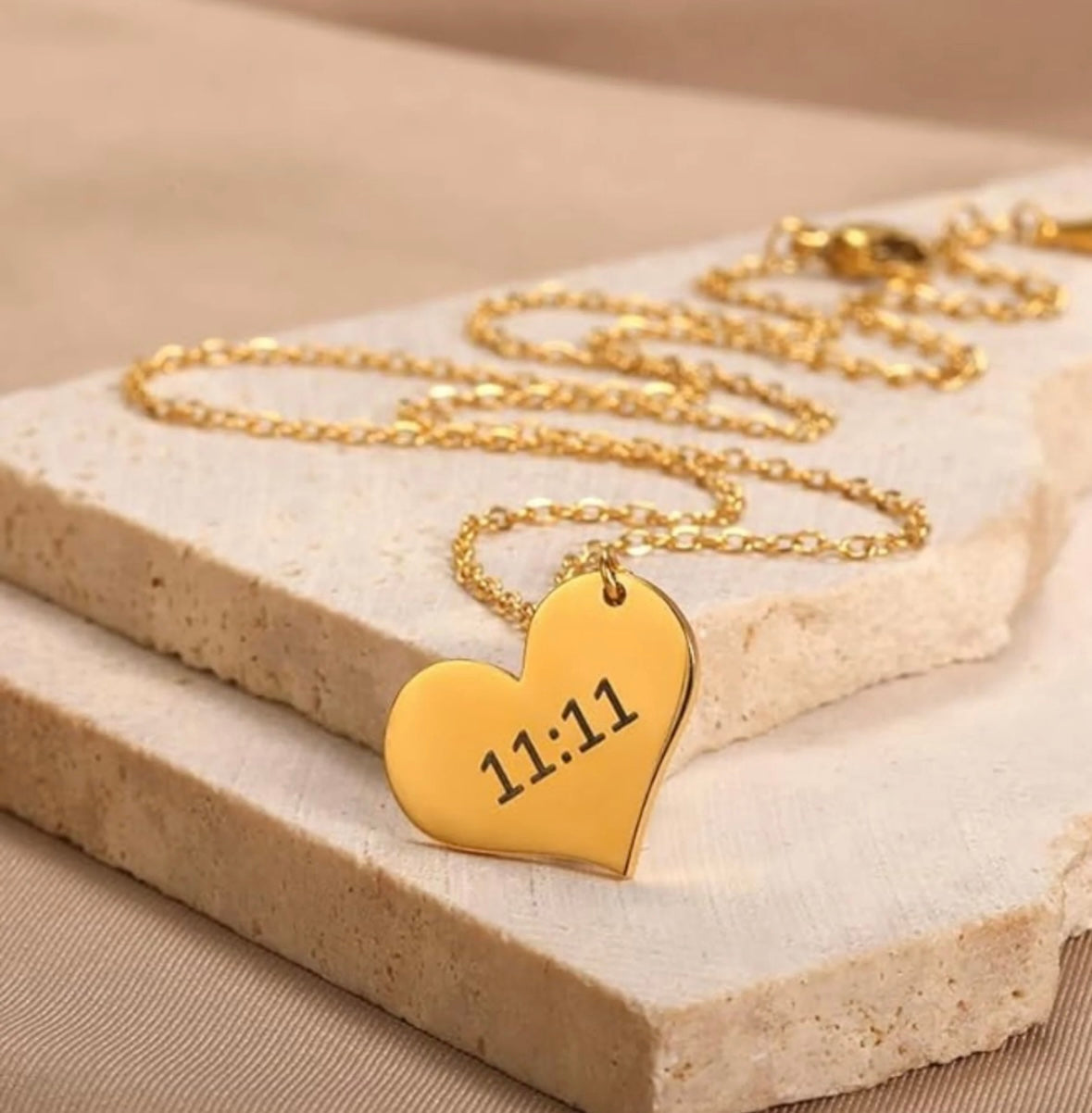 11:11 heart necklace