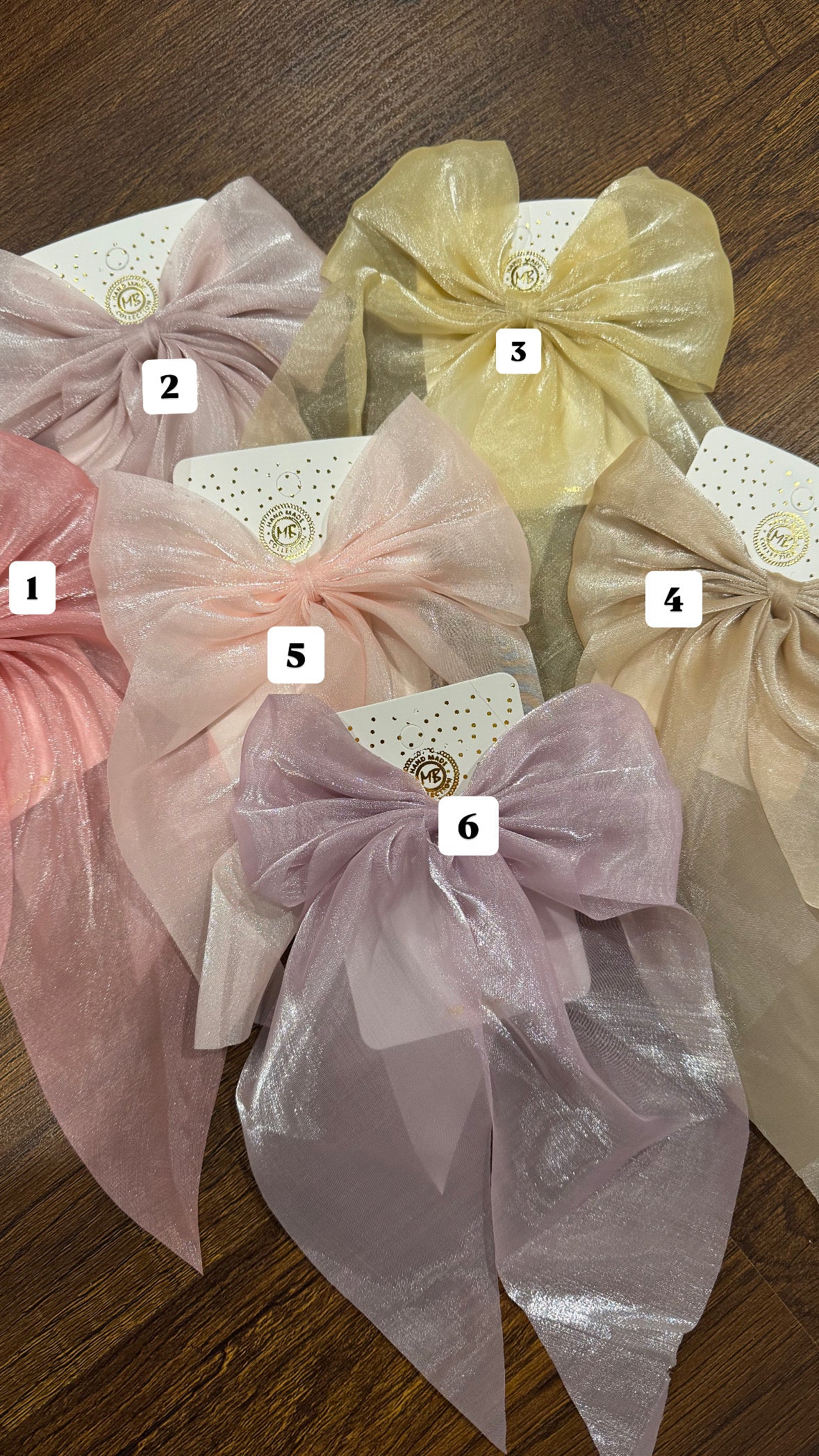 Organza bows