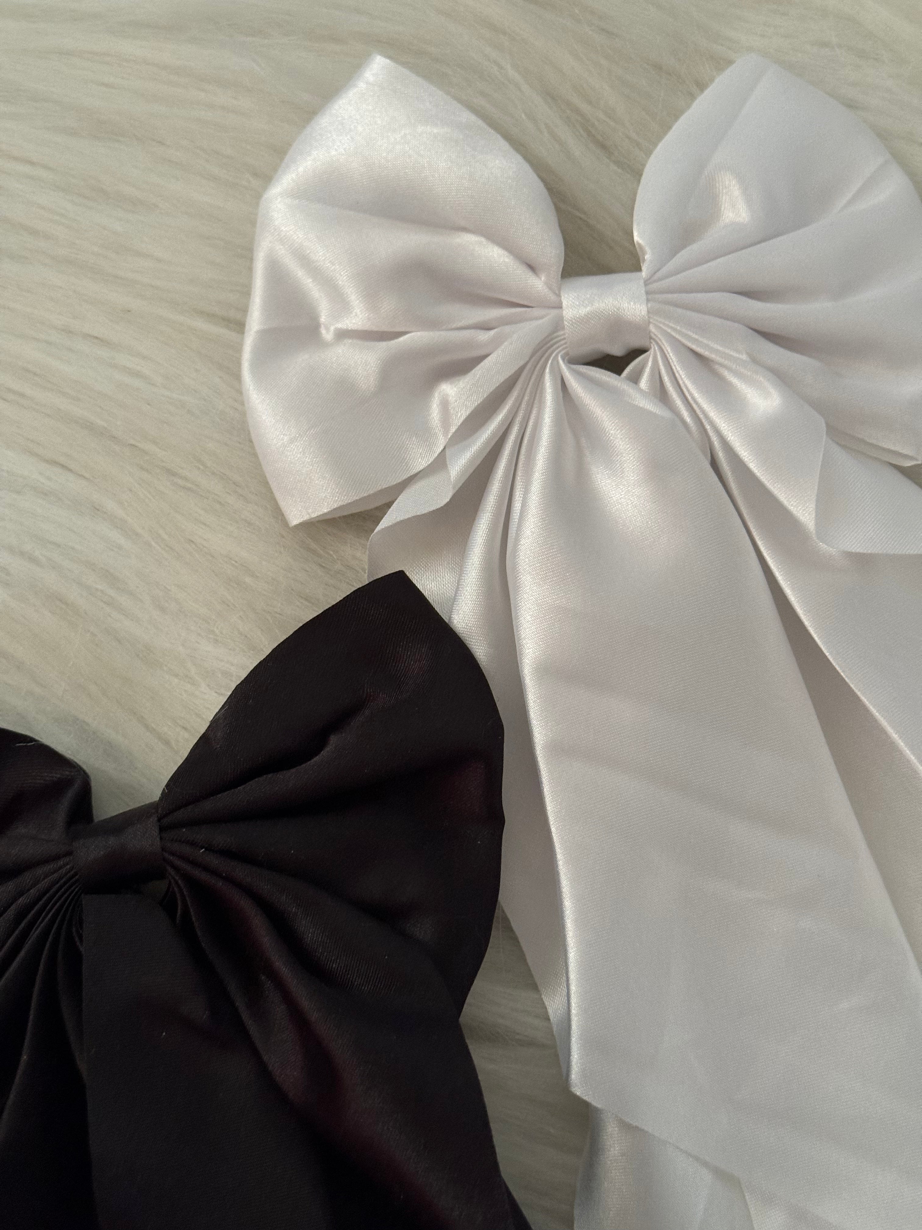 Long tail satin bows