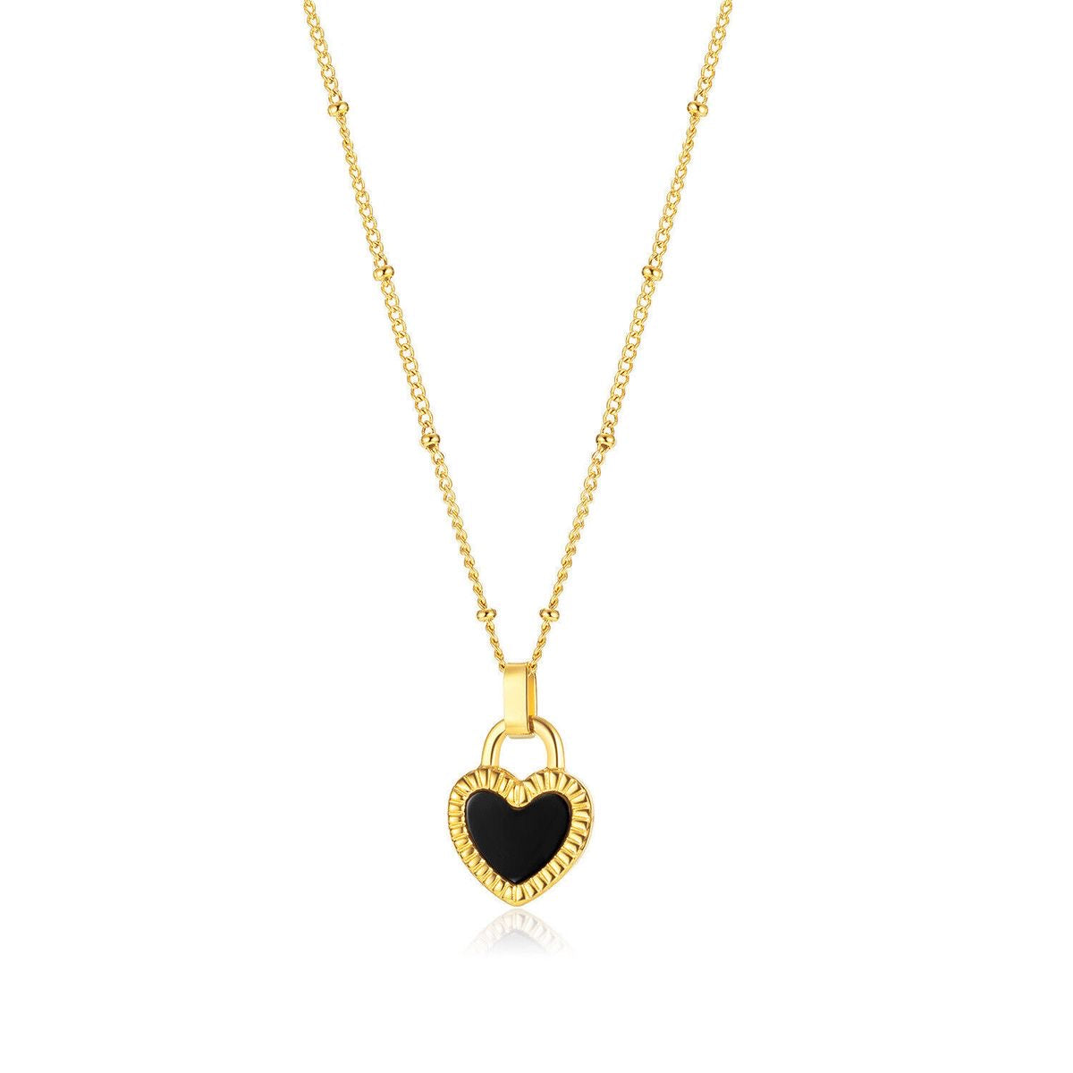 Reversible heart necklace