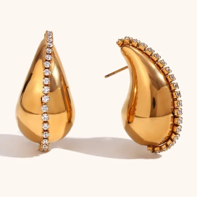 Studded drop earring